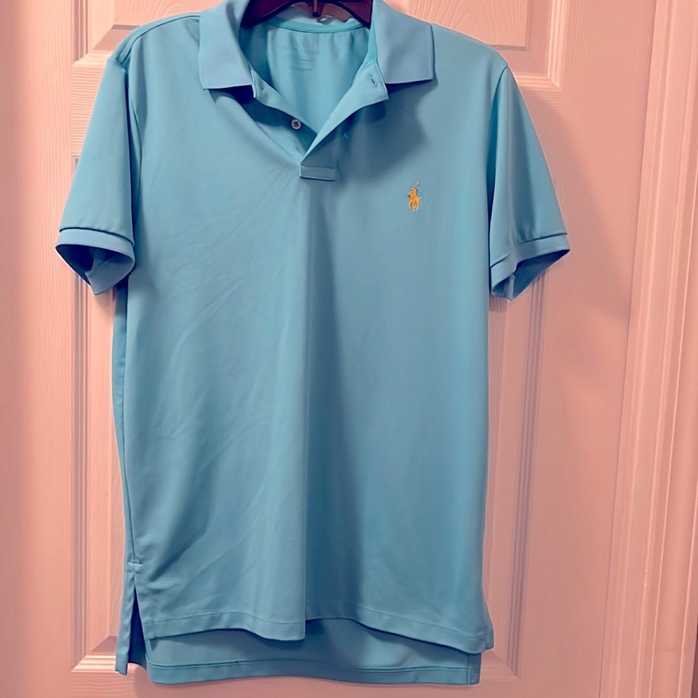 POLO Ralph Lauren mens performance. Size medium. Color is Aqua